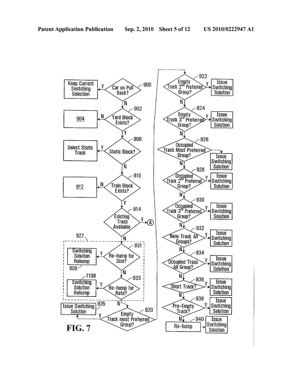 SYSTEM AND METHOD FOR COMPUTING CAR SWITCHING SOLUTIONS IN A SWITCHYARD USING CAR ETA AS A FACTOR - diagram, schematic, and image 06