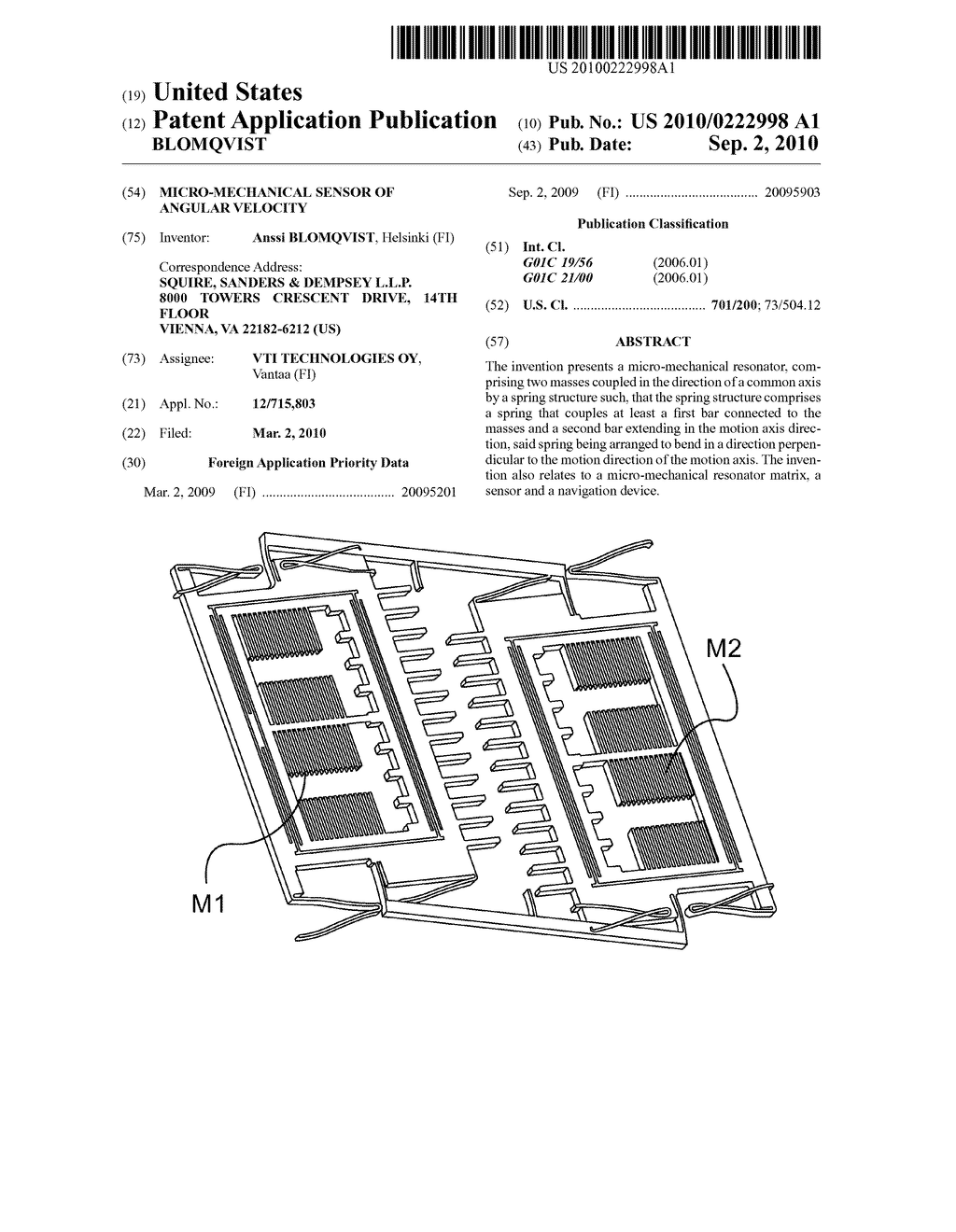 MICRO-MECHANICAL SENSOR OF ANGULAR VELOCITY - diagram, schematic, and image 01