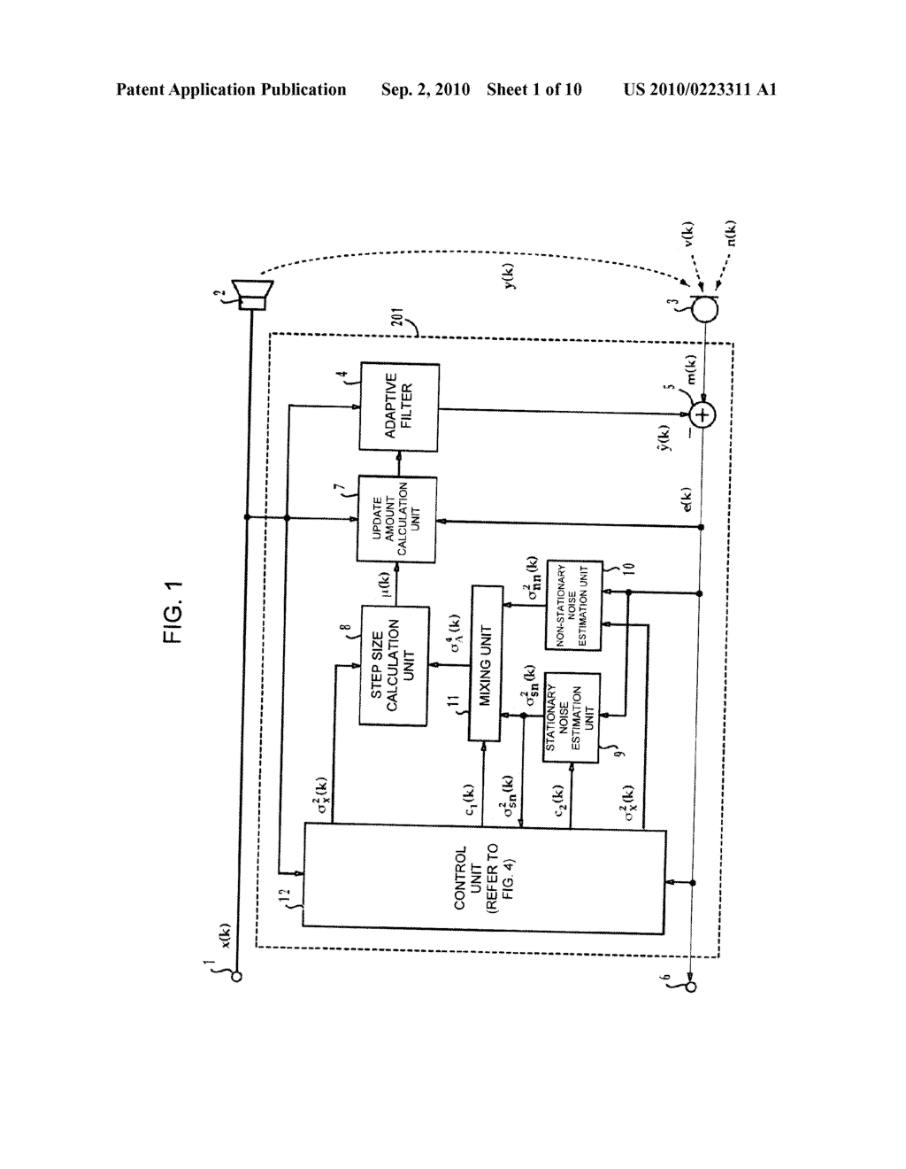 PARTICULAR SIGNAL CANCEL METHOD, PARTICULAR SIGNAL CANCEL DEVICE, ADAPTIVE FILTER COEFFICIENT UPDATE METHOD, ADAPTIVE FILTER COEFFICIENT UPDATE DEVICE, AND COMPUTER PROGRAM - diagram, schematic, and image 02