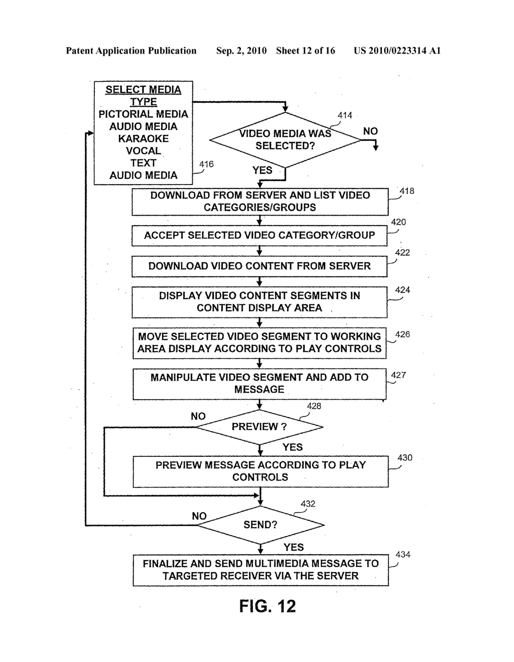 APPARATUS AND METHOD FOR CREATING AND TRANSMITTING UNIQUE DYNAMICALLY PERSONALIZED MULTIMEDIA MESSAGES - diagram, schematic, and image 13