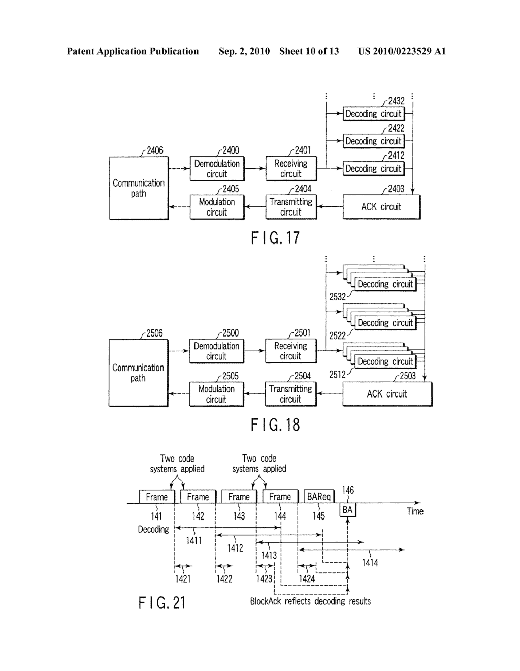 COMMUNICATION METHOD AND SYSTEM USING TWO OR MORE CODING SCHEMES - diagram, schematic, and image 11