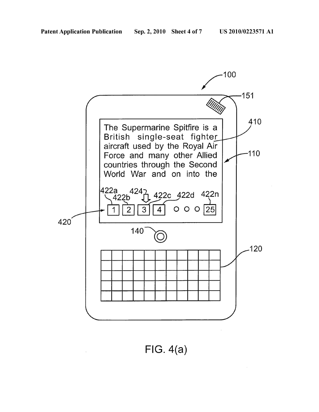 APPARATUS AND METHOD FOR SCROLLING PAGES DISPLAYED ON A HANDHELD DEVICE - diagram, schematic, and image 05