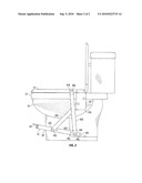 TOILET WITH FOOT-OPERATED TOILET SEAT LIFTING APPARATUS diagram and image