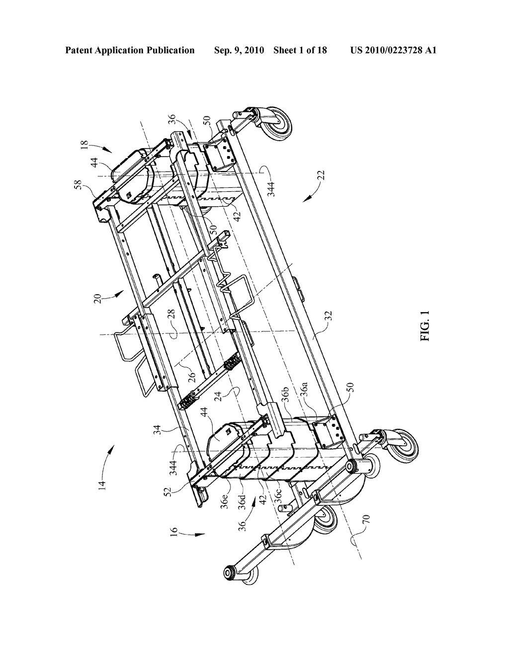 Height Adjustable Bed with a Lift Chain Assembly and Components Thereof - diagram, schematic, and image 02