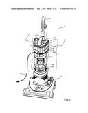 VACUUM CLEANER WITH A REMOVABLE CYCLONE ARRAY diagram and image