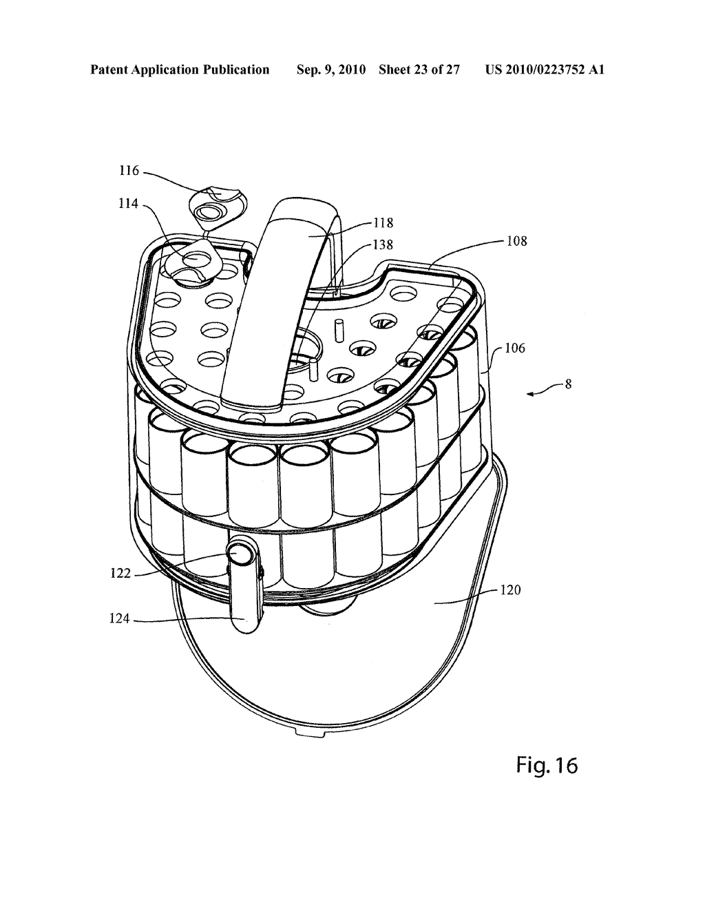 VACUUM CLEANER WITH A REMOVABLE CYCLONE ARRAY - diagram, schematic, and image 24