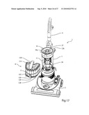 VACUUM CLEANER WITH A REMOVABLE CYCLONE ARRAY diagram and image