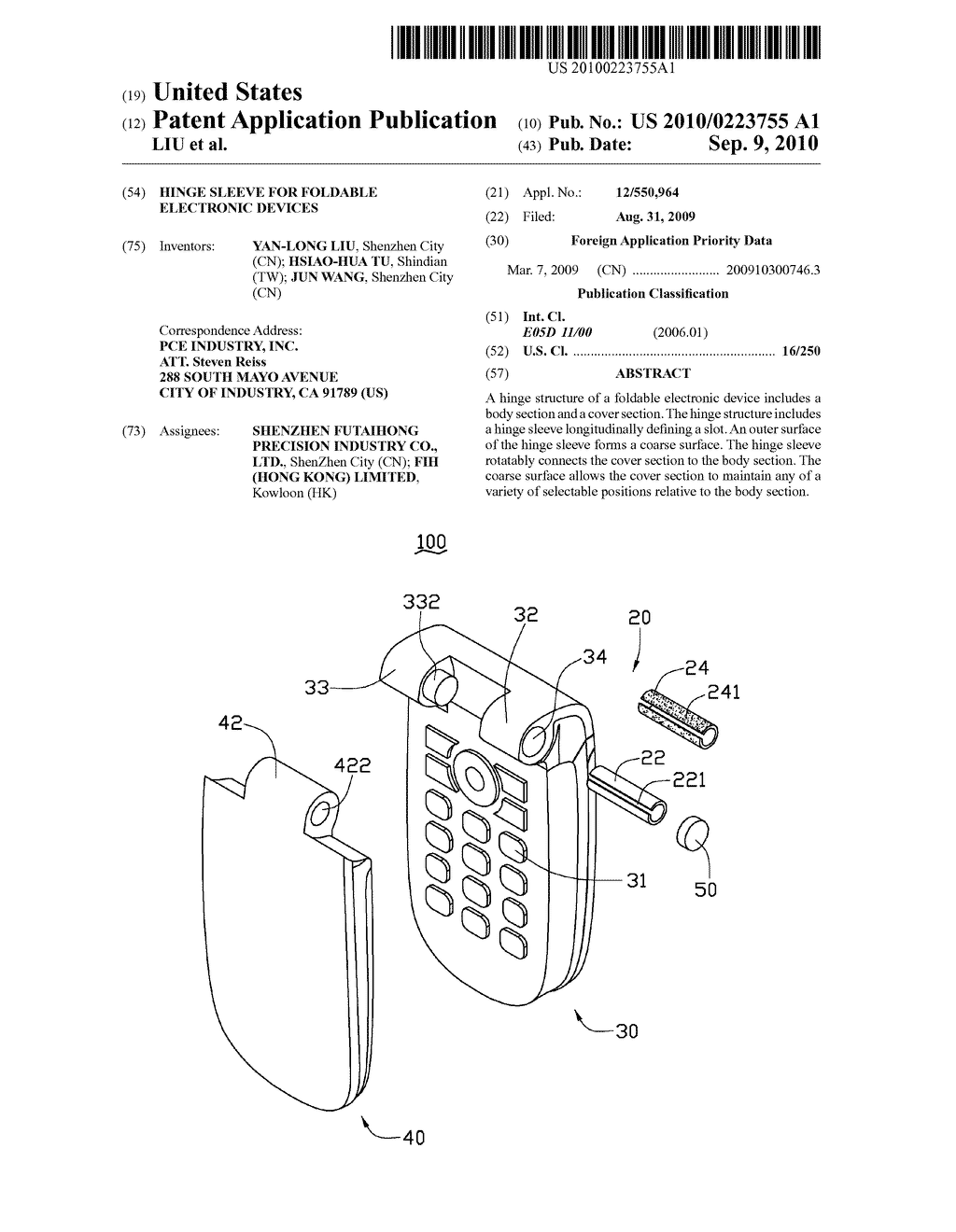 HINGE SLEEVE FOR FOLDABLE ELECTRONIC DEVICES - diagram, schematic, and image 01