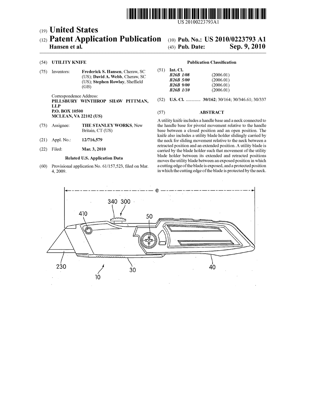 UTILITY KNIFE - diagram, schematic, and image 01