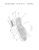 Shoe sole with ventilation diagram and image