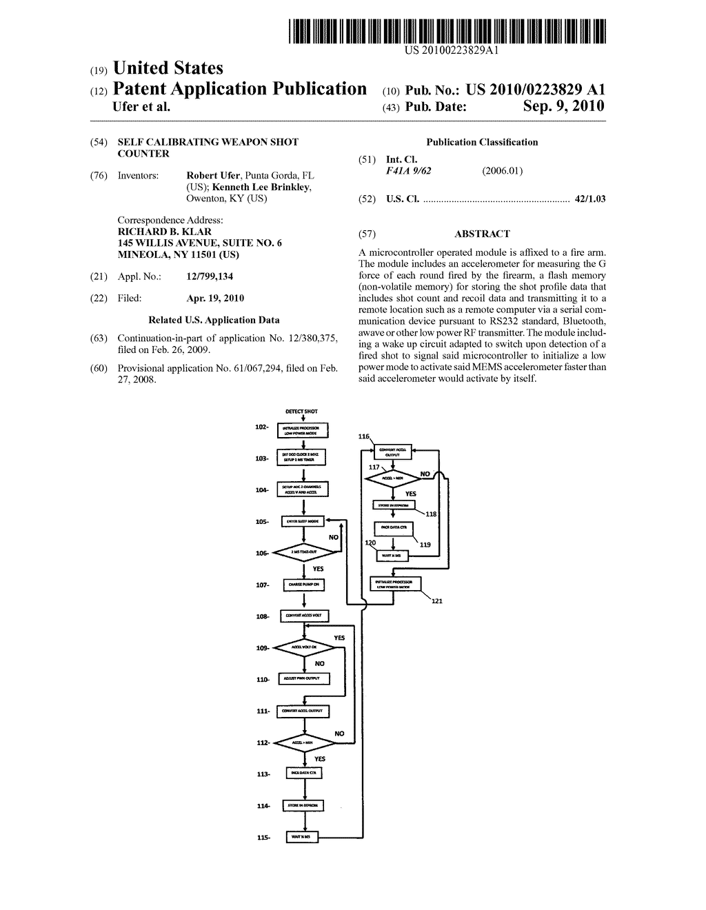 Self calibrating weapon shot counter - diagram, schematic, and image 01