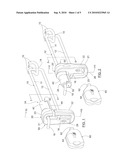 REVERSIBLE LOCKING DEVICE FOR MERCHANDISE DISPLAY HOOKS diagram and image