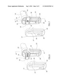 REVERSIBLE LOCKING DEVICE FOR MERCHANDISE DISPLAY HOOKS diagram and image