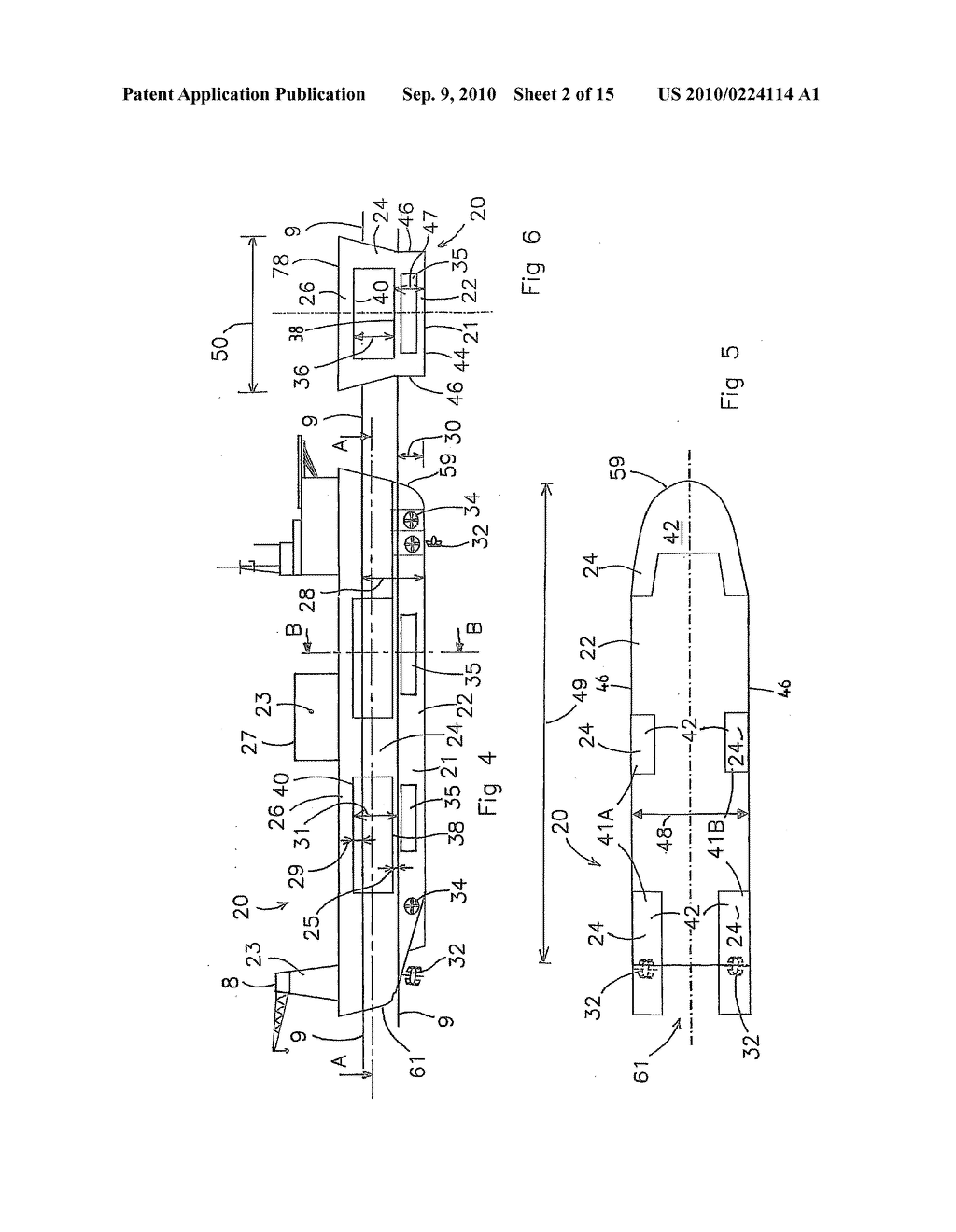 Semi-Submersible Vessel, Method For Operating A Semi-Submersible Vessel And Method For Manufacturing A Semi-Submersible Vessel - diagram, schematic, and image 03