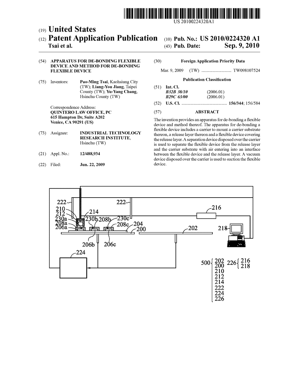 APPARATUS FOR DE-BONDING FLEXIBLE DEVICE AND METHOD FOR DE-BONDING FLEXIBLE DEVICE - diagram, schematic, and image 01