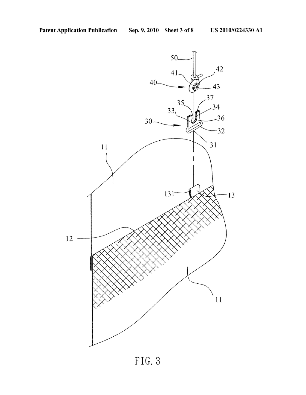 SAFETY DEVICE FOR QUICKLY RELEASING CONTROL ROPES OF ROMAN SHADES - diagram, schematic, and image 04