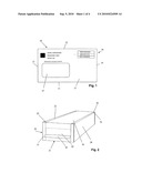 TRANSPORTABLE ARRANGEMENT COMPRISING A PACK OF INSERTION ENVELOPES LYING FLAT AGAINST ONE ANOTHER AND A PACKAGING diagram and image