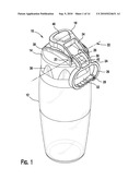 CAP ADAPTED TO ENGAGE CONTAINER WITH ANOTHER OBJECT diagram and image