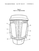 Heat flap cup sleeve diagram and image