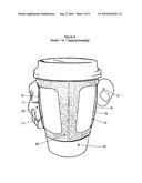 Heat flap cup sleeve diagram and image