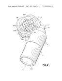 ASSEMBLY FOR PACKAGING AND DISPENSING A COSMETIC PRODUCT diagram and image