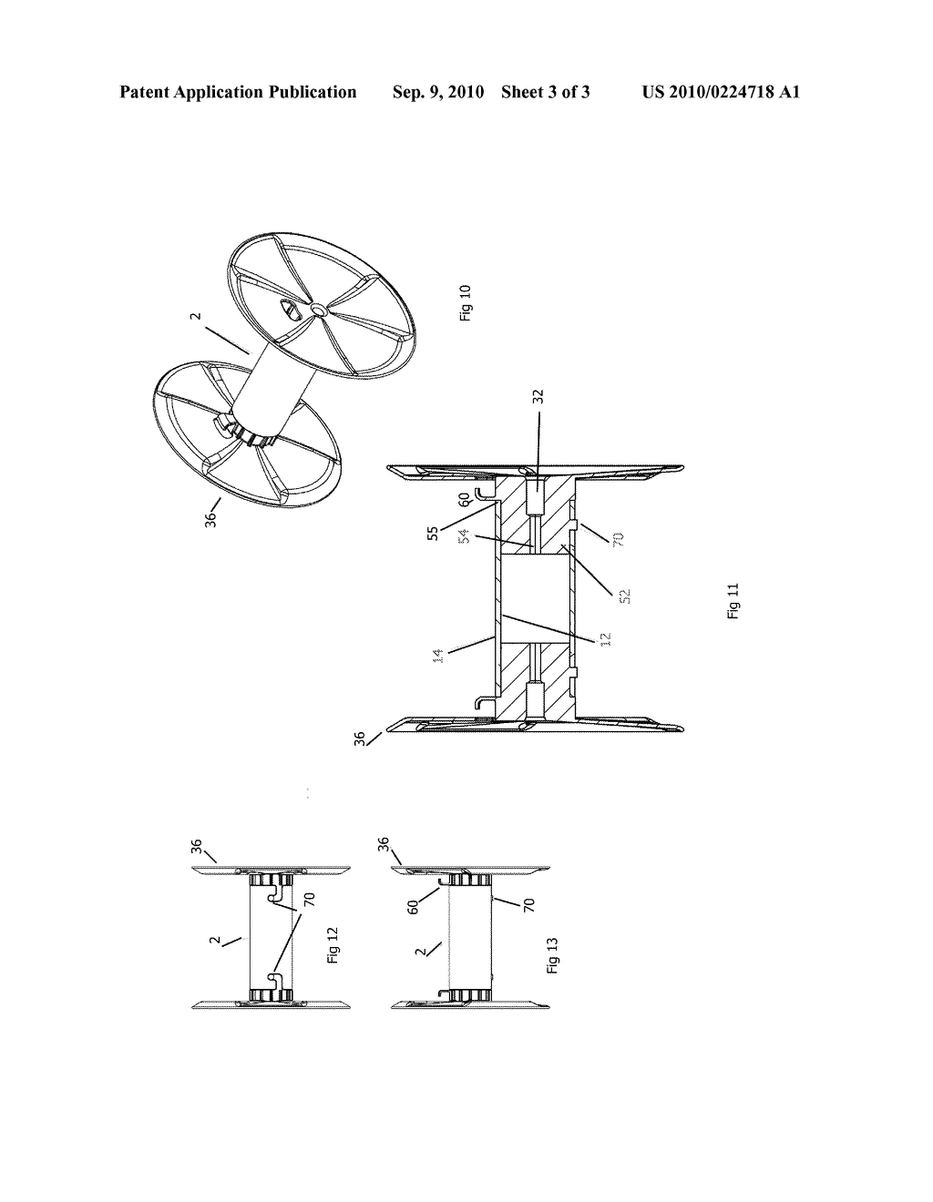 Knockdown Spool with Integrally Recessed Hexagonal Drive Connection - diagram, schematic, and image 04