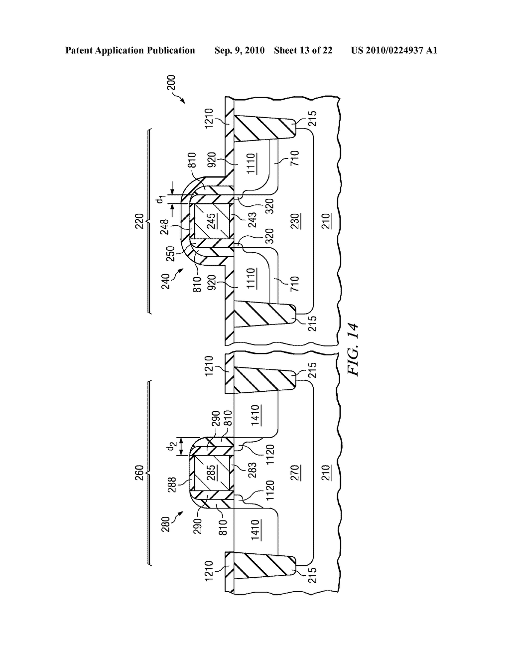 METHOD FOR INTEGRATING SILICON GERMANIUM AND CARBON DOPED SILICON WITHIN A STRAINED CMOS FLOW - diagram, schematic, and image 14