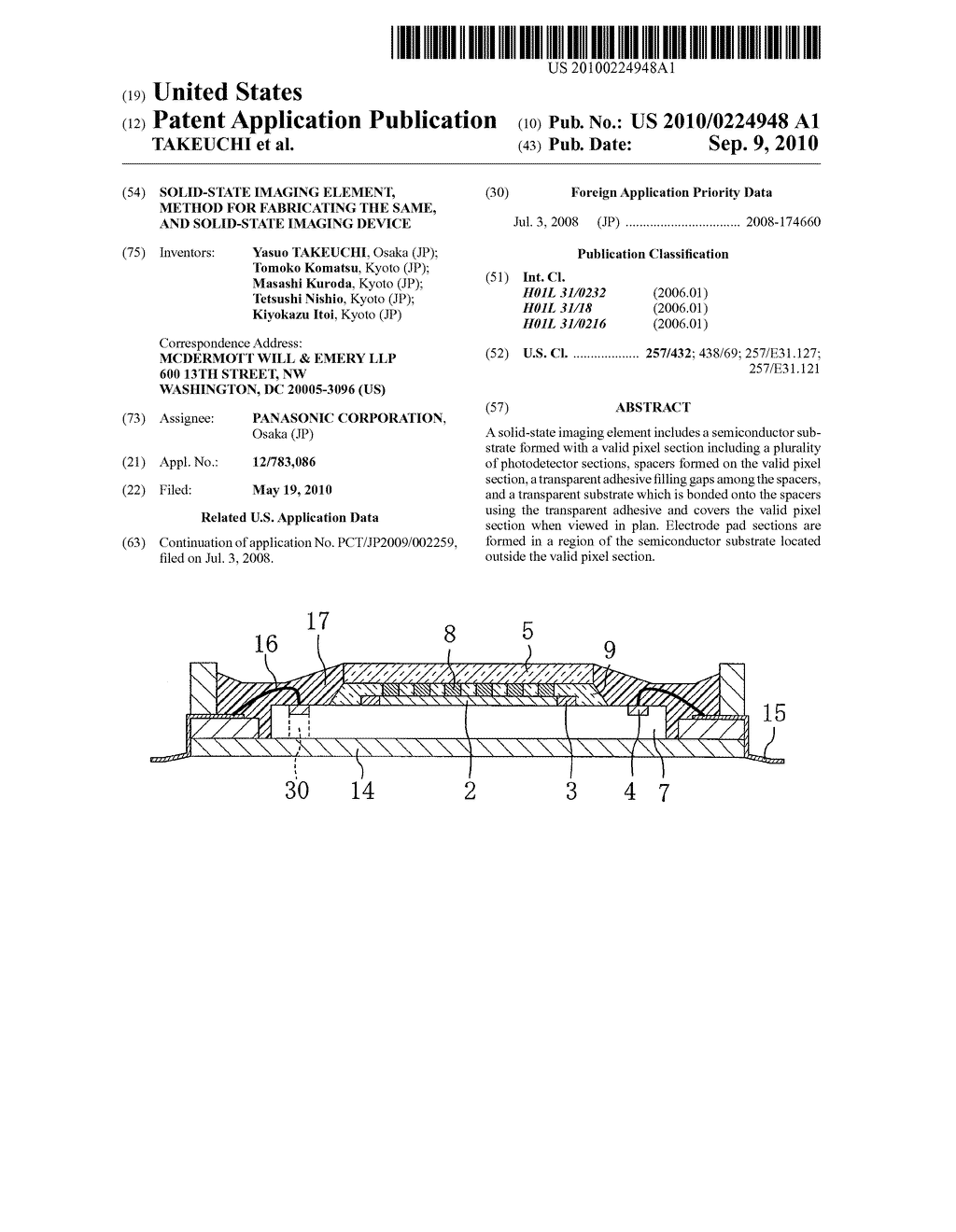 SOLID-STATE IMAGING ELEMENT, METHOD FOR FABRICATING THE SAME, AND SOLID-STATE IMAGING DEVICE - diagram, schematic, and image 01