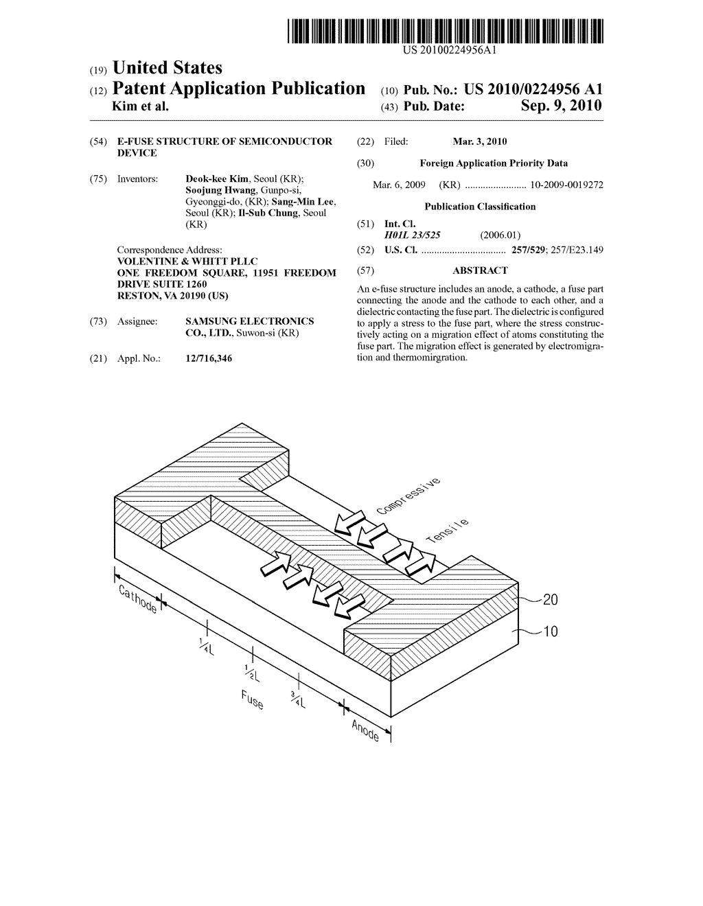 E-FUSE STRUCTURE OF SEMICONDUCTOR DEVICE - diagram, schematic, and image 01