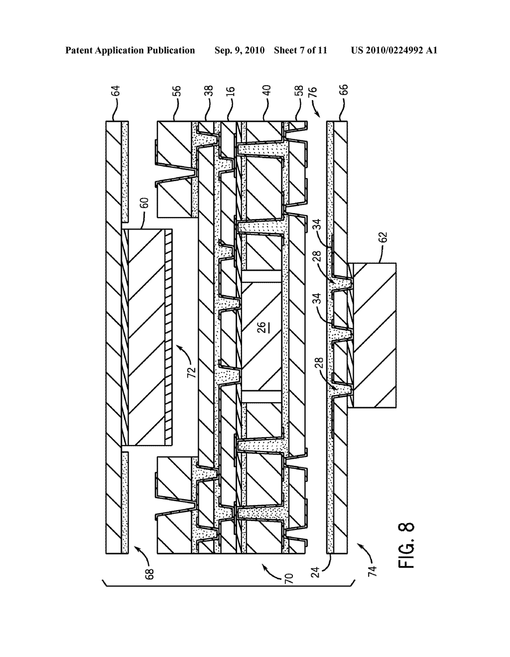 SYSTEM AND METHOD FOR STACKED DIE EMBEDDED CHIP BUILD-UP - diagram, schematic, and image 08