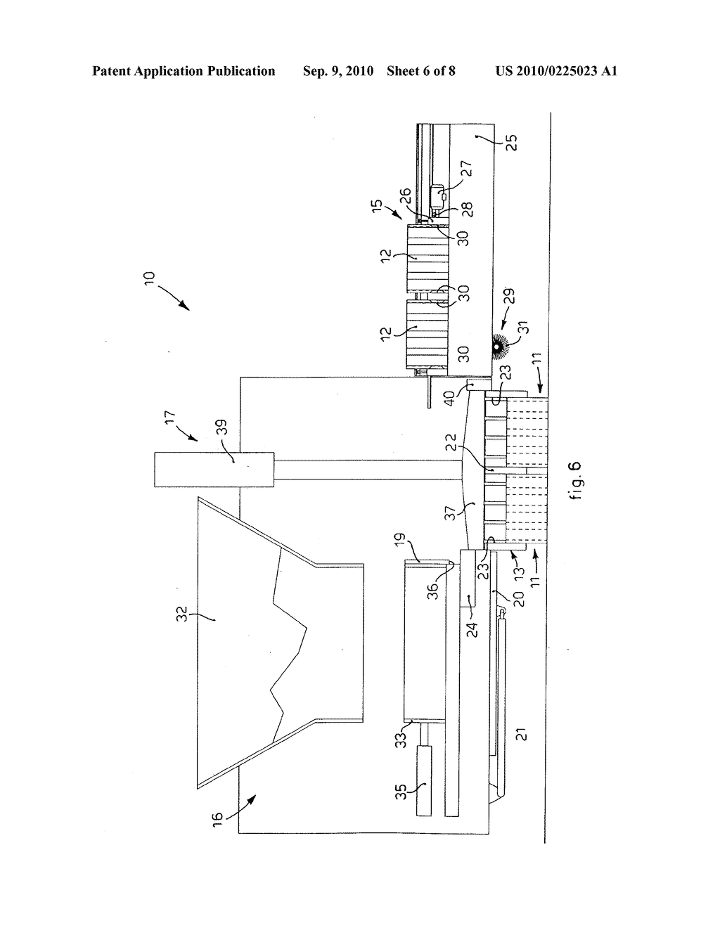 MACHINE AND METHOD TO PRODUCE STRUCTURAL ELEMENTS FOR THE BUILDING TRADE MADE OF CEMENT MATERIAL, HAVING ONE OR MORE POLYMER MATERIAL INSERTS - diagram, schematic, and image 07