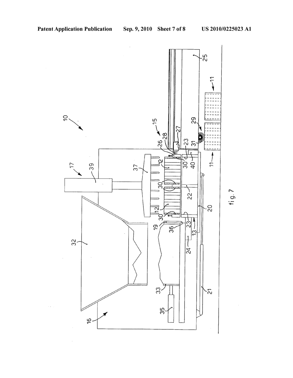 MACHINE AND METHOD TO PRODUCE STRUCTURAL ELEMENTS FOR THE BUILDING TRADE MADE OF CEMENT MATERIAL, HAVING ONE OR MORE POLYMER MATERIAL INSERTS - diagram, schematic, and image 08