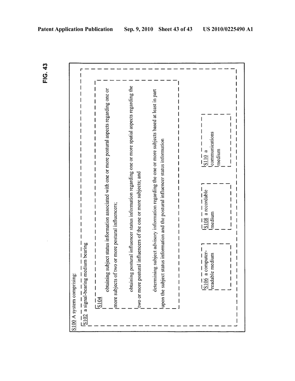 POSTURAL INFORMATION SYSTEM AND METHOD INCLUDING CENTRAL DETERMINING OF SUBJECT ADVISORY INFORMATION BASED ON SUBJECT STATUS INFORMATION AND POSTURAL INFLUENCER STATUS INFORMATION - diagram, schematic, and image 44