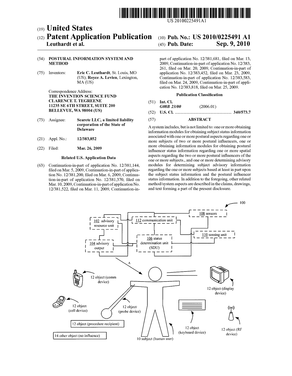 Postural information system and method - diagram, schematic, and image 01