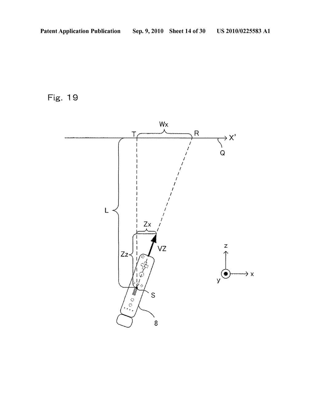 COORDINATE CALCULATION APPARATUS AND STORAGE MEDIUM HAVING COORDINATE CALCULATION PROGRAM STORED THEREIN - diagram, schematic, and image 15