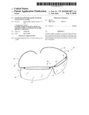 EYEWEAR WITH WIRE FRAME INSERTED INTO SLOTS IN LENSES diagram and image