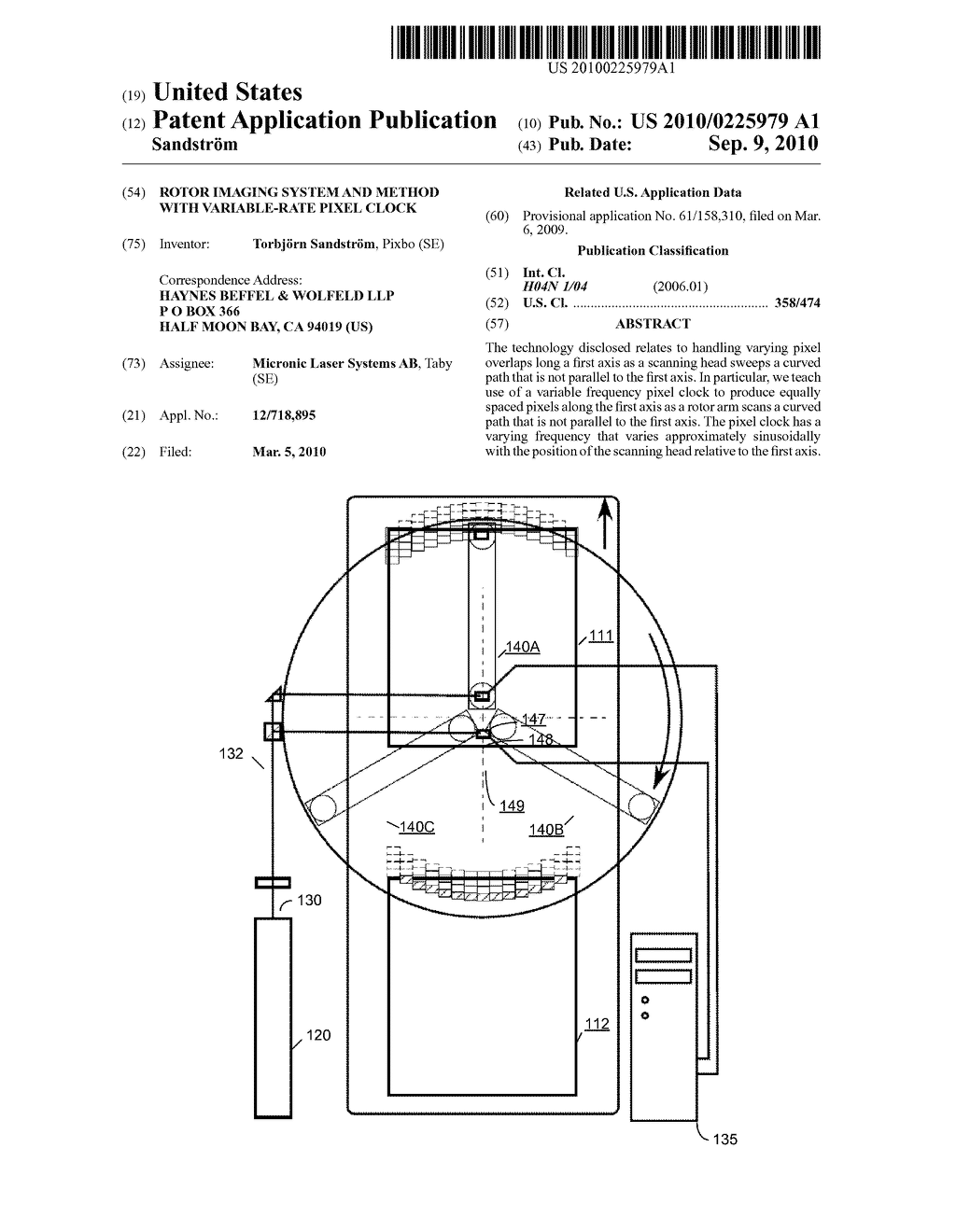 ROTOR IMAGING SYSTEM AND METHOD WITH VARIABLE-RATE PIXEL CLOCK - diagram, schematic, and image 01