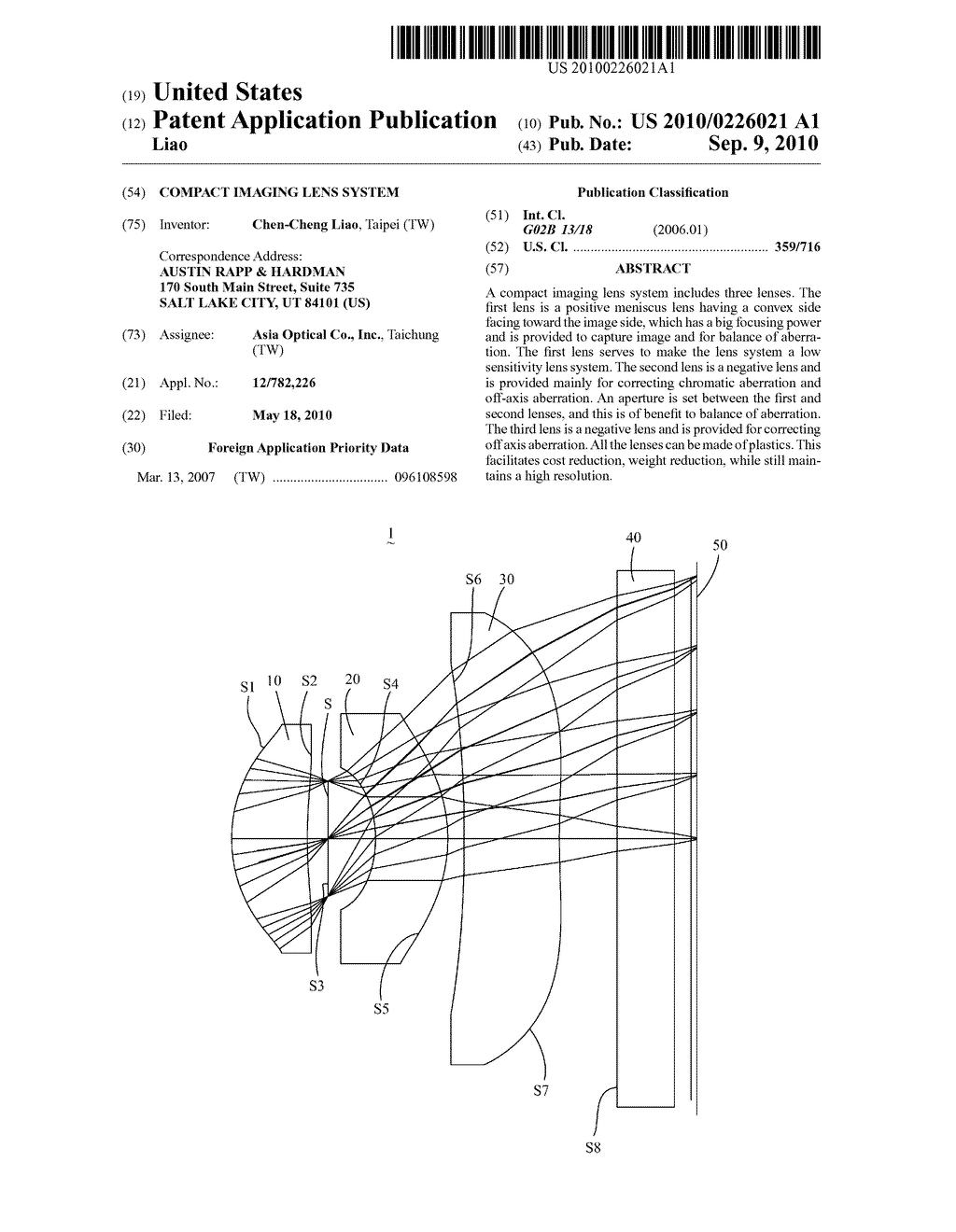 COMPACT IMAGING LENS SYSTEM - diagram, schematic, and image 01