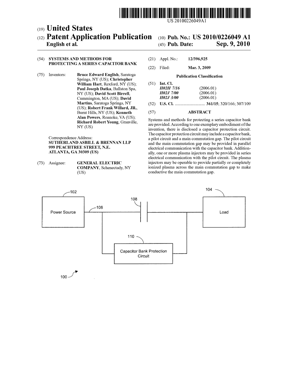 Systems and Methods for Protecting a Series Capacitor Bank - diagram, schematic, and image 01