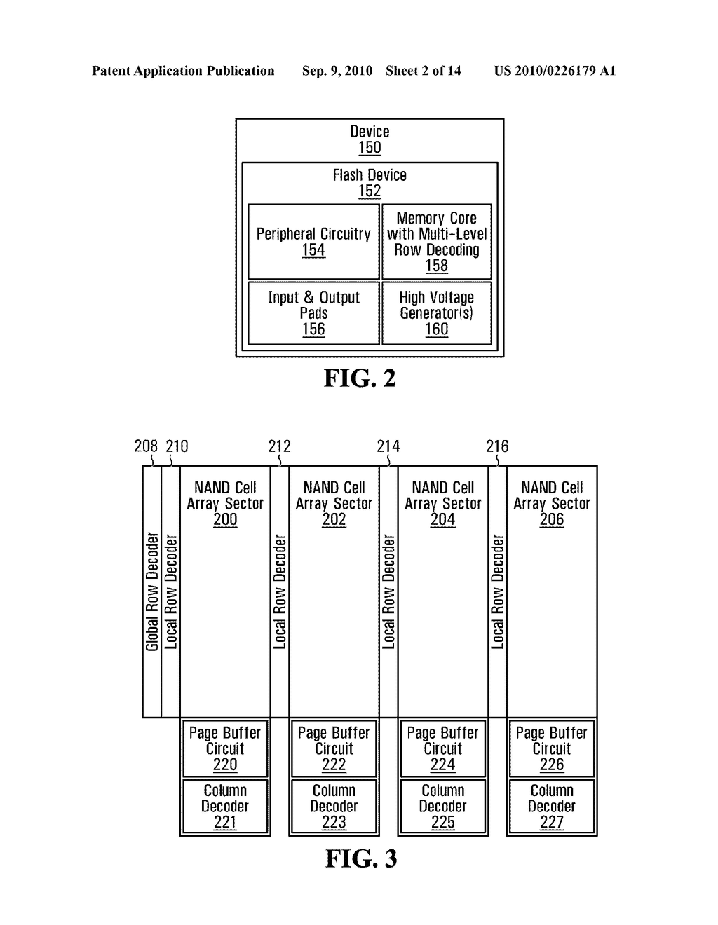 NAND FLASH ARCHITECTURE WITH MULTI-LEVEL ROW DECODING - diagram, schematic, and image 03