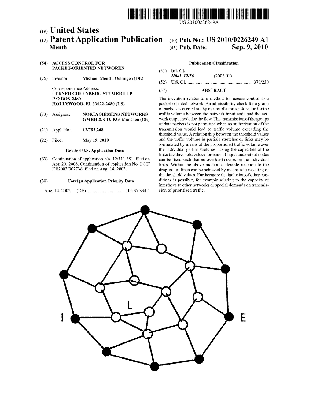 ACCESS CONTROL FOR PACKET-ORIENTED NETWORKS - diagram, schematic, and image 01