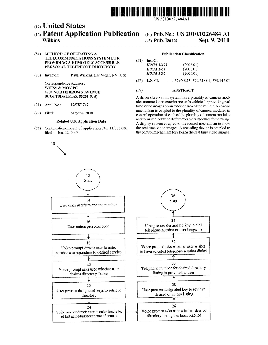METHOD OF OPERATING A TELECOMMUNICATIONS SYSTEM FOR PROVIDING A REMOTELY ACCESSIBLE PERSONAL TELEPHONE DIRECTORY - diagram, schematic, and image 01