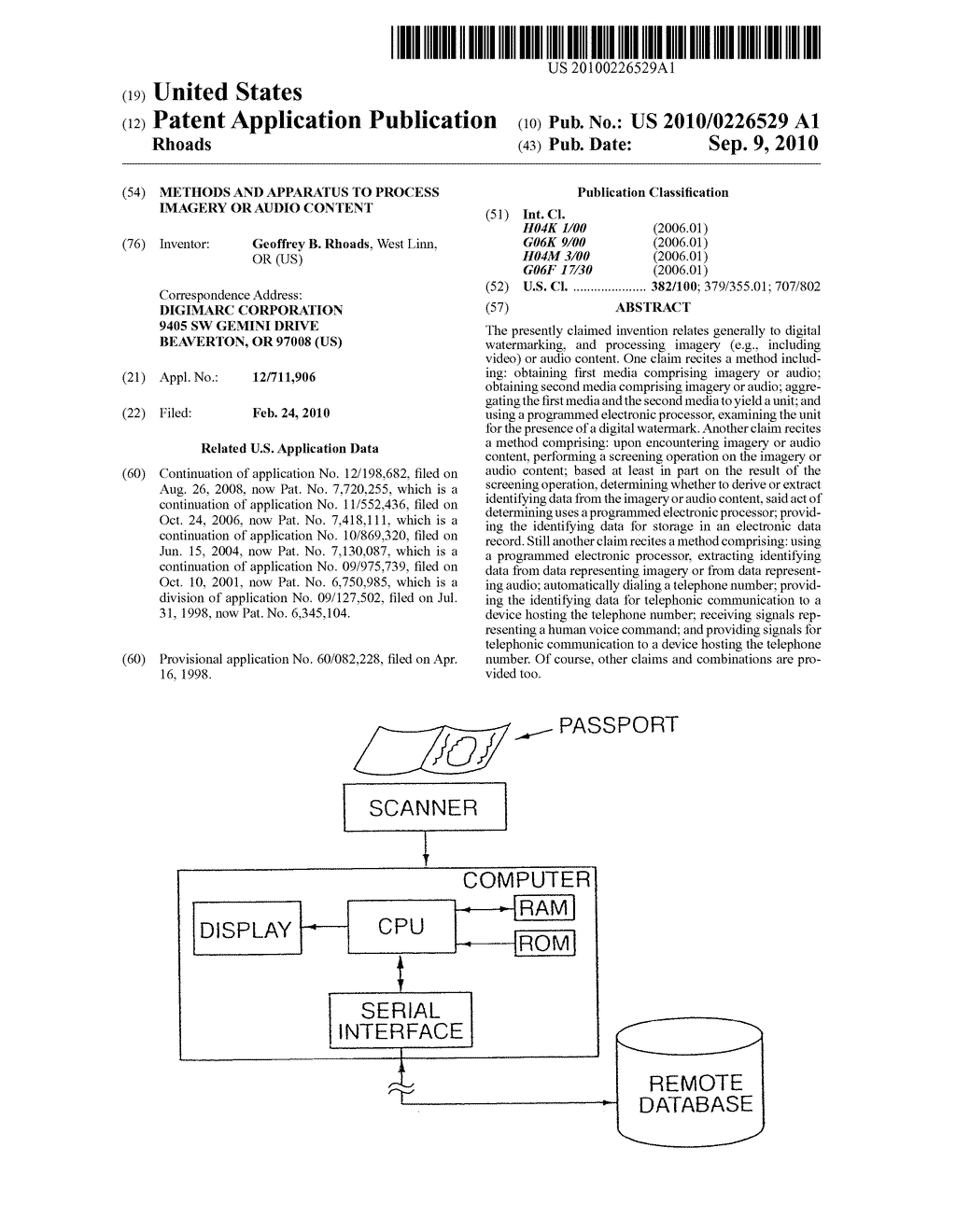 Methods and Apparatus to Process Imagery or Audio Content - diagram, schematic, and image 01