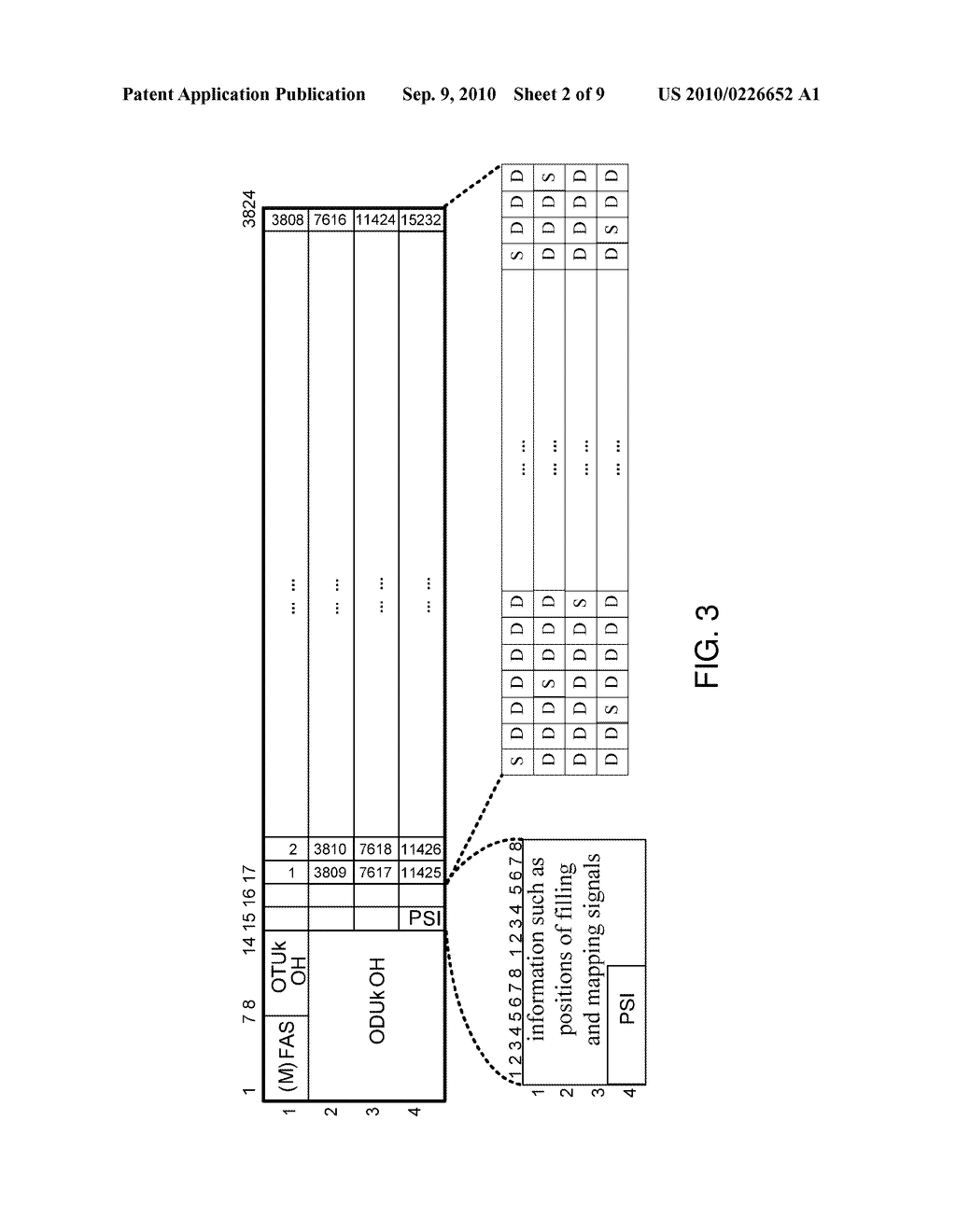 Method and apparatus for mapping and de-mapping in an optical transport network - diagram, schematic, and image 03