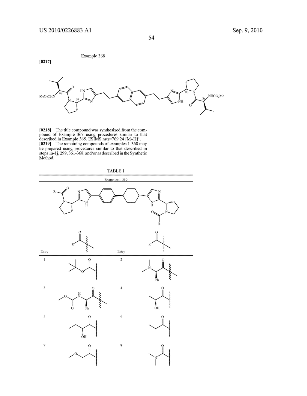 LINKED DIIMIDAZOLE DERIVATIVES - diagram, schematic, and image 55