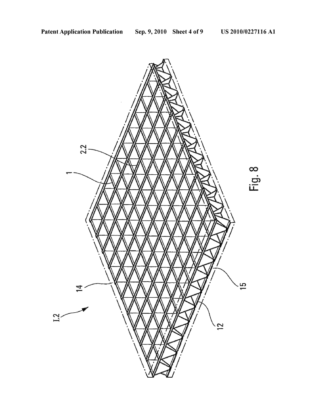 THREE-DIMENSIONAL SHEET STRUCTURE, METHOD FOR MAKING SAME, AND SANDWICH-TYPE STRUCTURAL MATERIAL COMPRISING SUCH STRUCTURE - diagram, schematic, and image 05