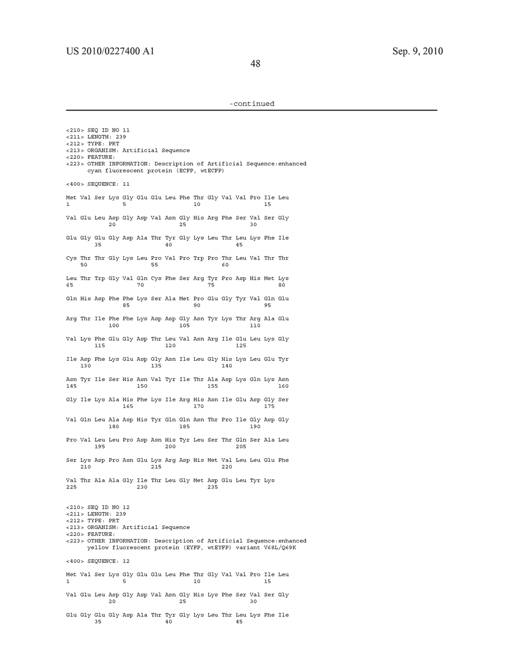 MONOMERIC AND DIMERIC FLUORESCENT PROTEIN VARIANTS AND METHODS FOR MAKING SAME - diagram, schematic, and image 113