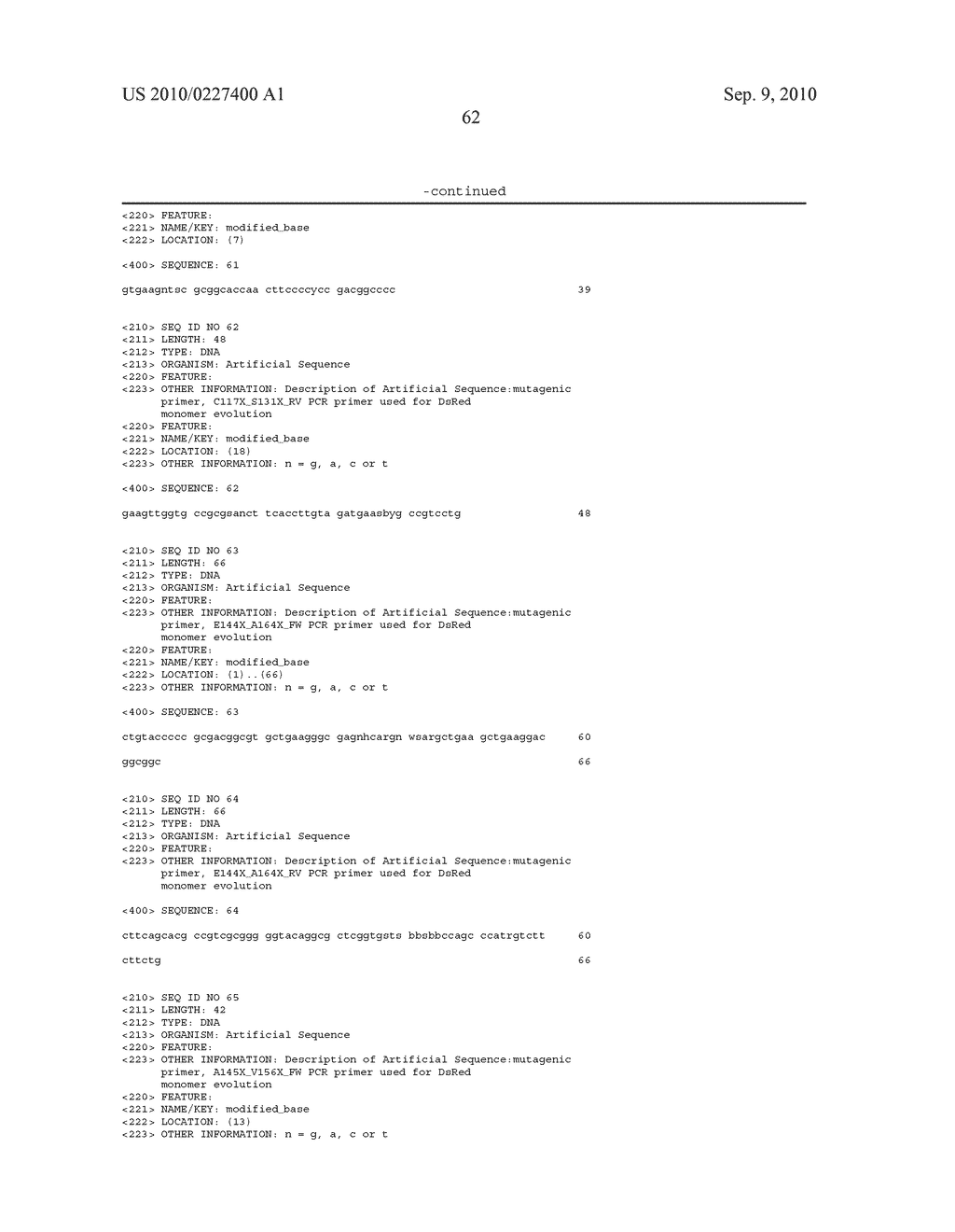 MONOMERIC AND DIMERIC FLUORESCENT PROTEIN VARIANTS AND METHODS FOR MAKING SAME - diagram, schematic, and image 127