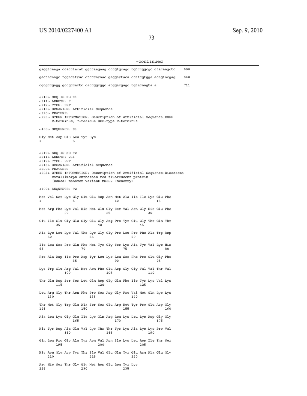 MONOMERIC AND DIMERIC FLUORESCENT PROTEIN VARIANTS AND METHODS FOR MAKING SAME - diagram, schematic, and image 138