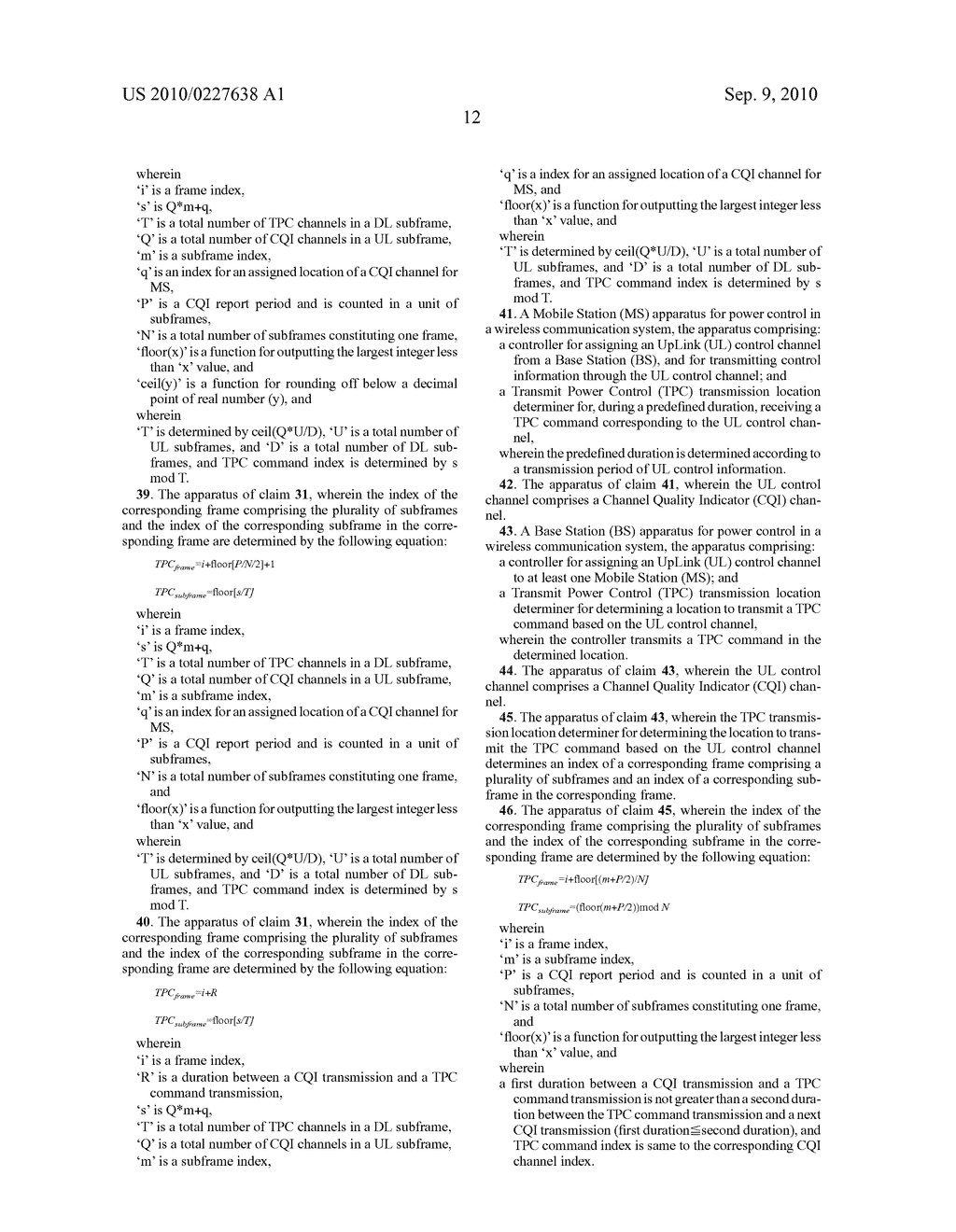 METHOD AND APPARATUS FOR POWER CONTROL IN A WIRELESS COMMUNICATION SYSTEM - diagram, schematic, and image 19